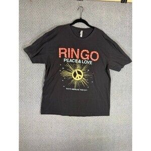 Ringo Starr Peace & Love North America Concert Tour 2014 Tshirt Black XL